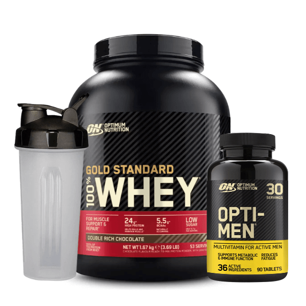 Optimum Nutrition Protein Bundle Gold Standard Whey + Opti-Men + Shaker